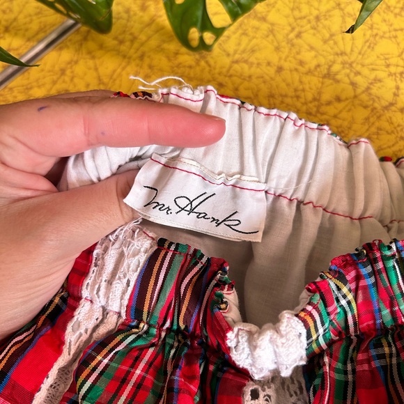 RARE Vintage 70s Mr. Hank Plaid Prairie Maxi Skirt Patchwork Lace Hippie Gypsy - Picture 6 of 12